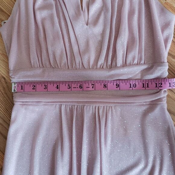 Full length Gown, Stretchy Pink Sparkly, Prom, Evening, Cruise - Picture 5 of 10